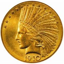 1910-D Indian Eagle. MS-65 (NGC).