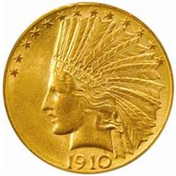 1910-D Indian Eagle. MS-63 (PCGS).
