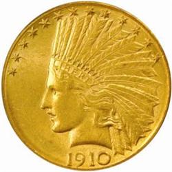 1910-D Indian Eagle. MS-62 (PCGS).