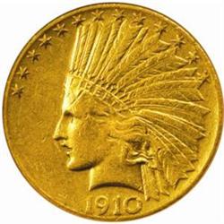 1910-S Indian Eagle. AU-50 (ANACS).