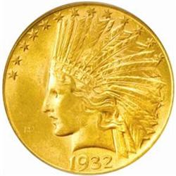 1932 Indian Eagle. MS-63 (PCGS).