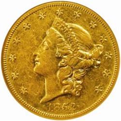 1852-O Liberty Double Eagle. EF-45 (NGC).