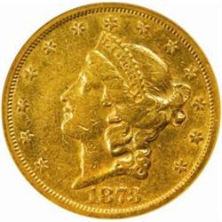 1873-S Liberty Double Eagle. Open 3. EF-45 (NGC).