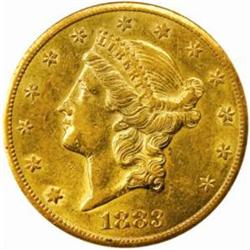 1883-CC Liberty Double Eagle. Winter 2-A. AU-58 (NGC).