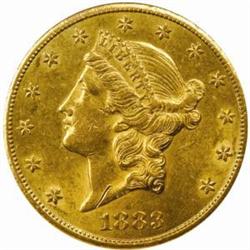 1883-CC Liberty Double Eagle. Winter 2-A. AU-55 Details--Scratched (ANACS).