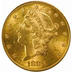 1883-S Liberty Double Eagle. MS-62 (PCGS).