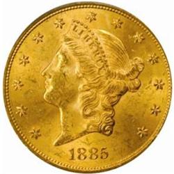 1885-S Liberty Double Eagle. MS-62 (PCGS).