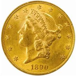 1890 Liberty Double Eagle. MS-62 (PCGS).