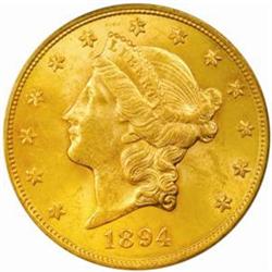 1894-S Liberty Double Eagle. MS-62 (PCGS).