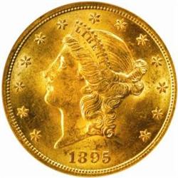 1895 Liberty Double Eagle. MS-61 (NGC).