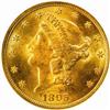 1895 Liberty Double Eagle. MS-61 (NGC).