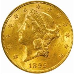1895 Liberty Double Eagle. MS-60 (PCGS).