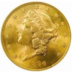 1896 Liberty Double Eagle. MS-64 (PCGS).