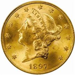 1897 Liberty Double Eagle. MS-63 (PCGS).