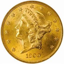 1900 Liberty Double Eagle. MS-62 (NGC).