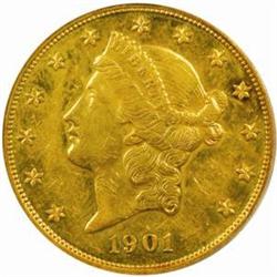 1901 Liberty Double Eagle. Proof-50 (PCGS).