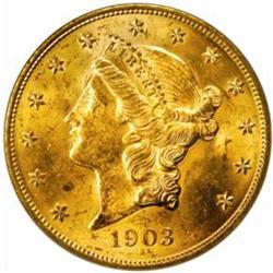 1903 Liberty Double Eagle. MS-62 (PCGS).
