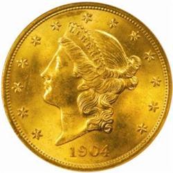 1904 Liberty Double Eagle. MS-64 (NGC).