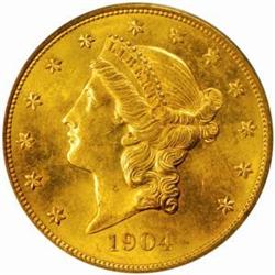 1904 Liberty Double Eagle. MS-63 (PCGS).