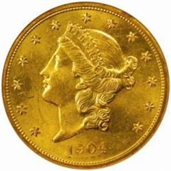1904 Liberty Double Eagle. MS-63 (NGC).
