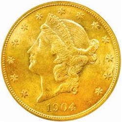 1904 Liberty Double Eagle. MS-61 (PCGS).