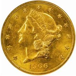 1906-S Liberty Double Eagle. MS-62 (NGC).