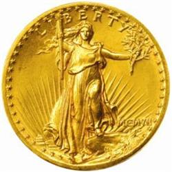 MCMVII (1907) Saint-Gaudens Double Eagle. High Relief. Wire Rim. MS-65 (NGC).