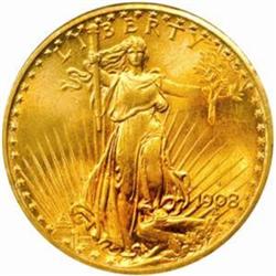 1908-S Saint-Gaudens Double Eagle. MS-66 (PCGS).