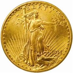 1911 Saint-Gaudens Double Eagle. MS-64 (PCGS).