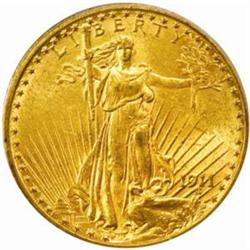 1911 Saint-Gaudens Double Eagle. MS-62 (PCGS).