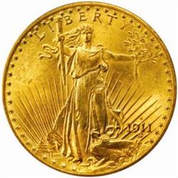 1911-D Saint-Gaudens Double Eagle. MS-65 (PCGS).