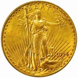 1914 Saint-Gaudens Double Eagle. MS-64 (PCGS).