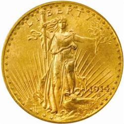 1914-D Saint-Gaudens Double Eagle. MS-64 (PCGS).