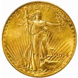 1914-S Saint-Gaudens Double Eagle. MS-64 (PCGS).