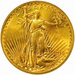 1915-S Saint-Gaudens Double Eagle. MS-64 (NGC).