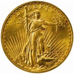 1923 Saint-Gaudens Double Eagle. MS-63 (NGC).