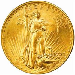 1923-D Saint-Gaudens Double Eagle. MS-66 (PCGS).