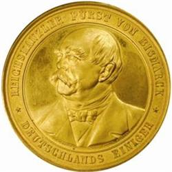 Germany. Otto von Bismarck Yellow Bronze Medal. 1894.