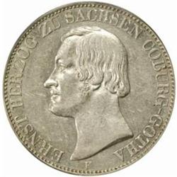 German States, Saxe-Coburg-Gotha. Ernst II (1844-1893). Silver Taler. 1846-F.