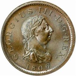 Great Britain. George III (1760-1820). Copper Penny. 1806.