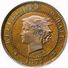Image 1 : Haiti. Republic (1863-). Copper or Bronze Pattern Essai 20 Centimes. 1877.