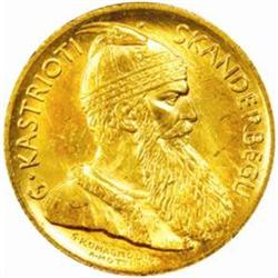 Albania. Zog I (1925-39). Gold Prova 20 Franga Ari. 1926-R (Rome).