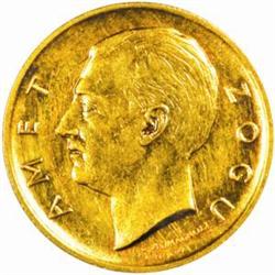 Albania. Zog I (1925-39). Gold Prova 10 Franga Ari. 1927.