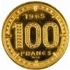 Image 2 : Equatorial African States. Monetary Union (1960-74). Gold Pattern Piefort Essai 100 Francs. 1965.