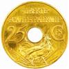 Image 2 : France. Third Republic (1871-1940). Gold Pattern Essai 25 Centimes. 1913.