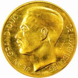 Luxembourg. Jean (1964-2000). Gold Essai 100 Francs. 1964.