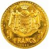 Image 2 : Monaco. Louis II (1922-49). Gold Essai 5 Francs. 1945.