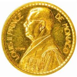 Monaco. Louis II (1922-49). Gold Piefort Essai 10 Francs. 1946.