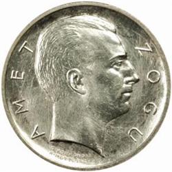 Albania. Zog I (1925-39). Silver Pattern Prova 2 and 1 Franga Ari. 1927-R.