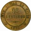 Image 2 : Andorra. Revolution of 1873. Bronze Fantasy Pattern 10 Centimos. 1873.